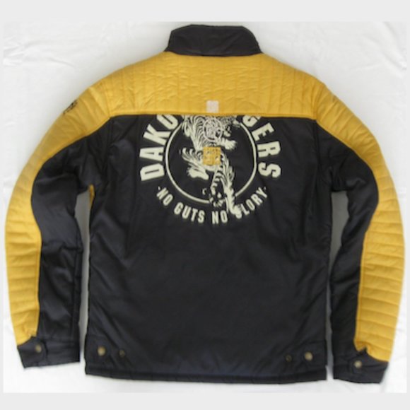 RINGSPUN 'Dakota Tigers No Guts No Glory' Jacket - L Gold/Blk/Wht (SUPER RARE!!) - Picture 9 of 15